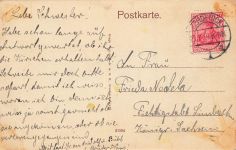 AK Zehdenick Parkpartie mit Kaiser-Friedrich-Stein 1919 Brandenburg gelaufen