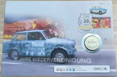 Brandenburger Tor 20 Jahre Wiedervereinigung Tabant Trabi Numisbrief DDR 20 M