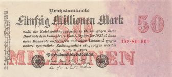 50 Millionen Mark 25.7.1923 Reichsbanknote DEU - 109b