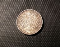 Sachsen 2 Mark 1909 Universität Leipzig Friedrich August III Silber