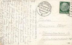 AK Münster Aasee mit Gauhaus und Baugewerkschule 1939 NRW gelaufen