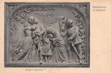 Kriegers Abschied Gedenkenhalle in Görlitz Sachsen Postkarte AK