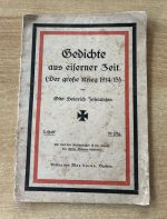 Heft 1.WK Gedichte aus Eiserner Zeit 1914/15 Von Otto Johannsen