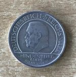5 Reichsmarkt Schwurhand 1929 A Weimarer Republik Silber