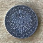 5 Mark Otto König von Bayern 1898 D Kaiserreich Silber