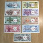 1-500 Zloty 9 Geldscheine Polen Zloty Nieobiegowy Sammler Banknoten
