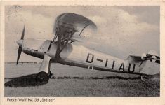 Propellerflugzeug Focke - Wulf Fw. 56 " Stösser " Foto Postkarte 2.WK