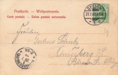 Totalansicht mit Dom in Gnesen Posen Postkarte AK 1903
