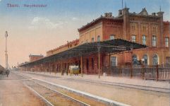 Thorn (Toruń) Hauptbahnhof Postkarte AK