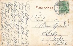 Saarpartie mit neuer Brücke Saarbrücken Saarland Postkarte AK 1911