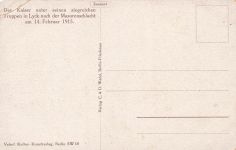 Kaiser und Truppen in Lyck nach Masurenschlacht Ostpreussen Postkarte AK