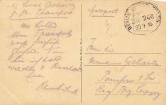 Gruß aus Kreuz an der Ostbahn Lubow-See bei Kreuz Polen Postkarte AK 1916