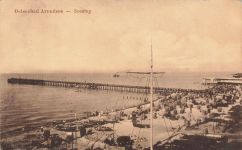 AK Arendsee Seesteg Strand Mecklenburg-Vorpommern 1917 gelaufen Postkarte
