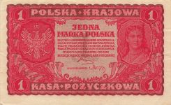 Banknote 1 Marka 1 Serja LZ Polska/Polen 23.9.1919