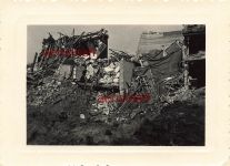 Deutscher Artillerieeinschlag im Wohnungshaus in Brecht Belgien