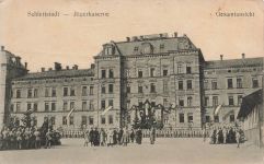 AK Schlettstadt Jägerkaserne Gesamtansicht Frankreich 1918 gelaufen Postkarte