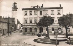 Adolf-Hitler-Platz, Hotel mit Restaurant in Pillau Baltijsk Ostpreussen AK 1941