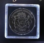 Republik Gabun 1000 Francs 2017 Springbok 1 Oz 999 Silber / Gold Ruthenium