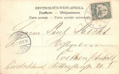 DSWA Deutsch-Südwest-Afrika AK photogranhische Anstalt gel.GROOTFONTEIN 1903