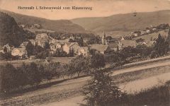 Blick vom Klausenweg auf Herrenalb im Schwarzwald Baden-Württemberg AK 1913