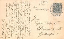 "Polenzschlößchen" Grün b. Lengenfeld i.V. Bes. Emil Schädlich Postkarte AK 1909