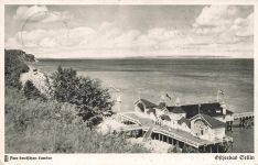 Blick in die Saßnitzer Bucht in Ostseebad Sellin Mecklenburg-Vorpommern AK 1934