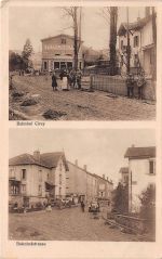 Cirey Frankreich Soldaten amBahnhof mit Bahnhofhotel PKW auf Bahnhofstrasse 1916