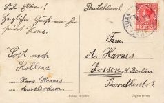 Centraal Station mit Straßenbahn Amsterdam Niederlande Postkarte AK 1910