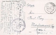 HOYERSWERDA Neuwiese Lager Komandantur Mannschafts - Speiseraum AK 1942