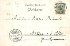 Gruss aus Allermöhe Hamburg Oelrich's Gastwirtschaft Litho Postkarte 1899