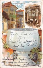 Gruss aus Bozen Das Batzenhäusl Postkarte AK 1900