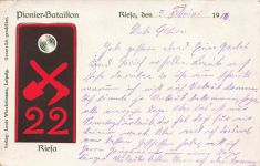 Pionier-Bataillon Nr. 22 Riesa Sachsen Postkarte AK 1916