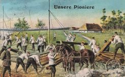 AK 1.WK Unsere Pioniere Soldaten 1915 gelaufen Patriotika Postkarte