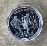 Bhutan 300 Ngultrum 1992 Kampf um Ball Fußball PP Silbermünze Mit Zertifikat