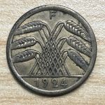50 Rentenpfennig 1924 F, Jäger 310, Schön, Weimarer Republik