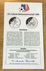 Dschibuti 100 Francs 1994 Fußballer Fußball PP Silbermünze Zertifikat