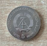 DDR 5 Mark 1970 Wilhelm Conrad Röntgen Gedenkmünze