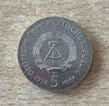 DDR Münze 5 Mark 1974 Philipp Reis