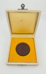 DDR Porzellan Medaille Karl-Marx-Stadt 1983 "NISCHEL" Sachsen Sozialismus