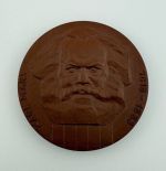 DDR Porzellan Medaille Karl-Marx-Stadt 1983 "NISCHEL" Sachsen Sozialismus