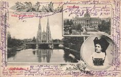 Kaiserpalast und Kirche in Strassburg Frankreich Postkarte AK 1911