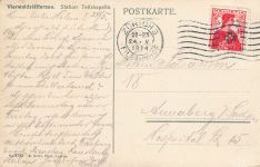AK Vierwaldstättersee Tellskapelle Dampfer Schweiz 1914 gelaufen Postkarte