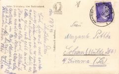 AK Mährisch Schönberg Kirche Stadtansicht Sudeten 1943 gelaufen Postkarte