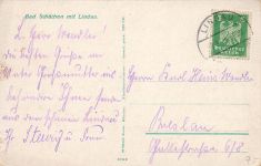 AK Bad Schachen Lindau Stadtansicht Dampfschiff Bayern 1925 gelaufen Postkarte