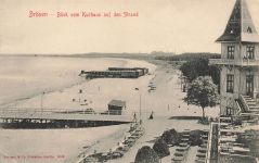 AK Brösen Brzeźno Kurhaus Strand Danzig ungelaufen Postkarte