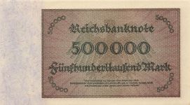 Reichsbanknote 500 000 Mark 1.5.1923 DEU-99f Kassenfrisch/UNC