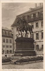 AK Weimar Carl August Denkmal Thüringen 1940 gelaufen Postkarte