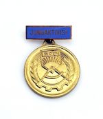 DDR Medaille Verbandsauszeichnung Jungaktivist Hellblau emailliert mit Etui