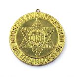 DDR Medaille Deutscher Skiläuferverband BFA Karl-Marx-Stadt DTSB 1973 goldfarben