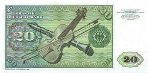 20 Deutsche Mark 2.1.1980 BRD-31a Kassenfrisch/UNC